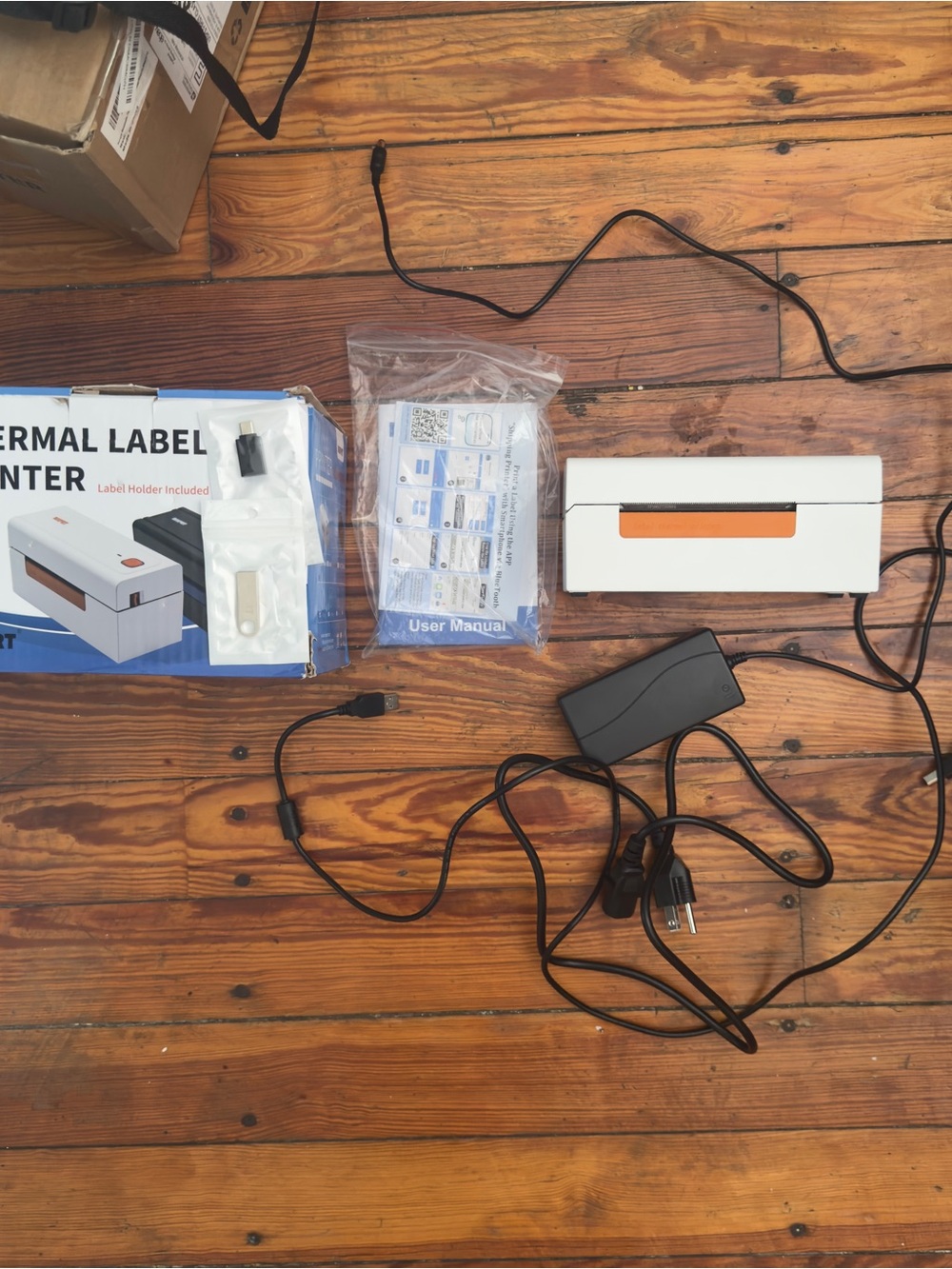 Thermal Label Printer 4x6 User Manual and Accessories - White
